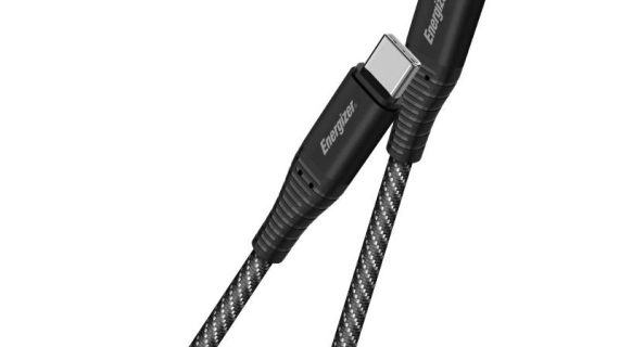 Energizer Reinforced Metal Braided, 100w, 2m, USB -C Cable - Black