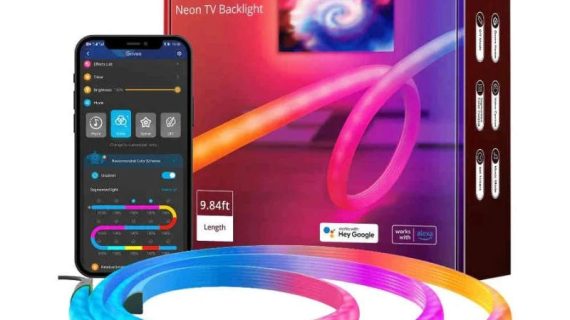 GOVEE RGBIC NEON TV BACKLIGHT, SUITABLE FOR 45-55-INCH (FOUR SIDES), 65-75 (THREE SIDES) - H61B2