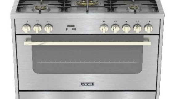Ignis Gas Cooker 90x60, 5 Burners, Flame Safety, Inox