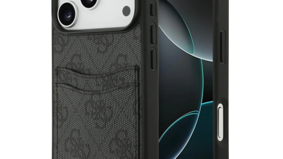 Guess, PU Case with Card Slot & Script Metal Logo, iPhone 17 Pro