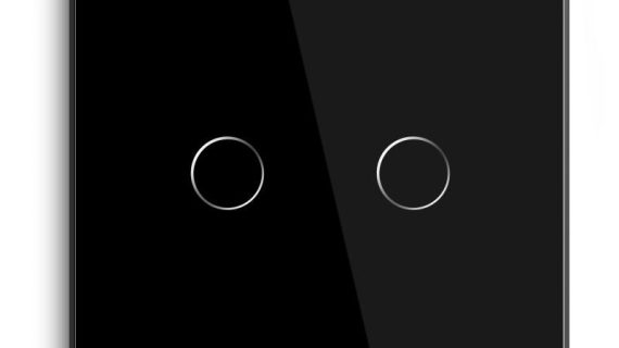 Gopeta, 2-Gang Smart Wi-Fi Touch Switch 600W with Glass Panel