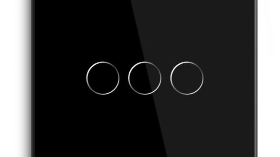 Gopeta, 3-Gang Smart Wi-Fi Touch Switch 600W with Glass Panel