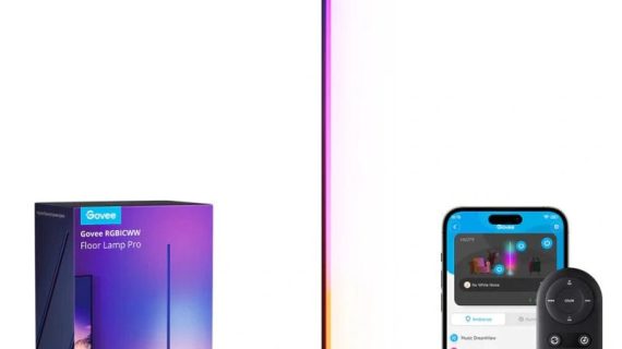 Govee Lyra RGBICWW Corner Floor Lamp with Speaker Black Color H6079