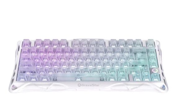 GravaStar Mercury K1 Lite 75% Wireless Mechanical Gaming Keyboard - Crystal Aurora