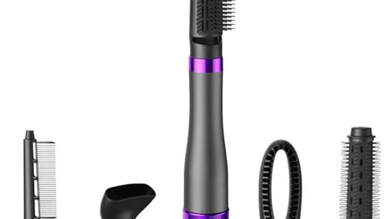 KKF, 5-in-1 Hair Dryer & Airwrap Styler 3000W with Interchangeable Brush Heads, Ionic Care & 3 Heat Settings
