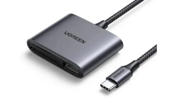 UGREEN USB-C to SD/TF + USB 2.0 Memory Card Reader