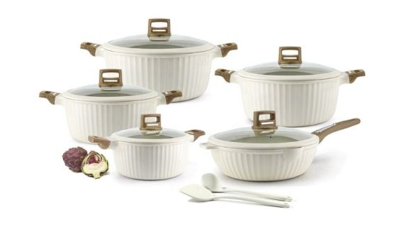 OSFE Granite Cookware Set 12 pcs - Ivory