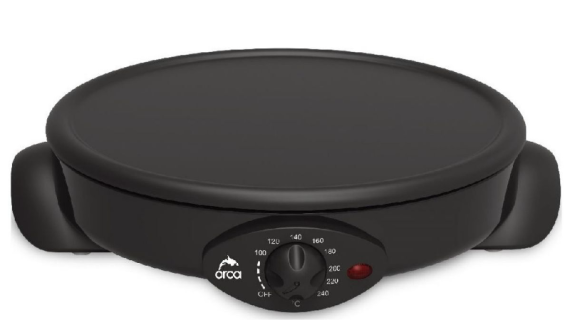 Orca, Crepe Maker and Grill Pan 1500W 33cm, Non-Stick – Black
