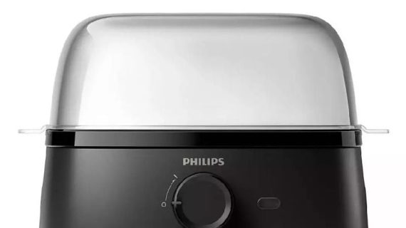 Philips Egg Cooker with Poached Egg Tray, 400W – Black