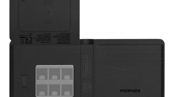 Promate, ProWallet Smart Leather Wallet with RFID Blocking & Smart Tracking