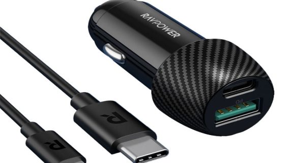 RAVPower RP-VC031, Car Charger 44W + 1m Combo - Black