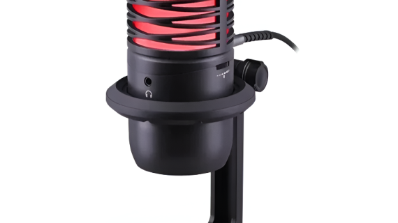 Redragon GM211 , Nebula Cardioid 6 Color Mode USB Wired Gaming Microphone - Black