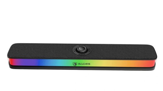 Sades Posevolt SA-SP01-B compact Desktop Soundbar with 6 RGB Modes