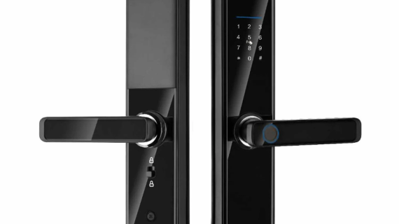 Smart Lock Intelligent Door Lock with Tuya App – Fingerprint, PIN & Card Lock for Wooden Doors