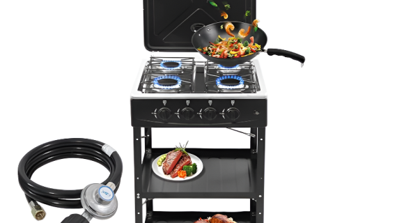 Sumo SM-1104, 4 Burner Gas Stove with Copper Burners