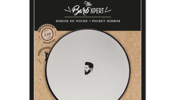The Barb’Xpert Pocket Magnifying Mirror x10 – Suction Pads for Close-Up Grooming