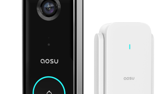 Aosu V8S, Video Doorbell Ultra with Home Station – 5MP HD, Radar Detection, Dual-Band Wi-Fi, AI Security