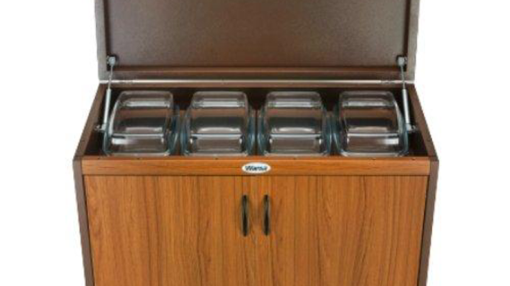 Wansa 4DTLL, Food Warmer Trolley with Teak Finish – 4 Dishes