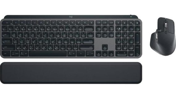 Logitech MX Keys S Keyboard Mouse Combo - Graphite- Eng/Arb