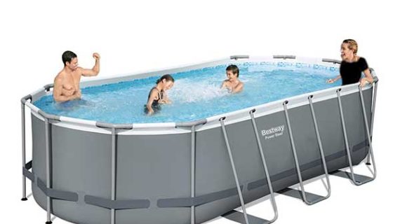 BESTWAY Power Steel Oval Pool Set, 549 x 274 x 122 cm – 56710