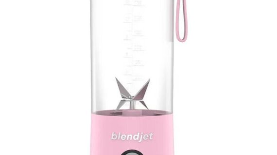 Blendjet V2 Portable Blender 16oz, Smoothie Maker, Fruit Blender, BPA-Free, 475ml, 200W, Sports Bottle, USB-C Rechargeable - Blush