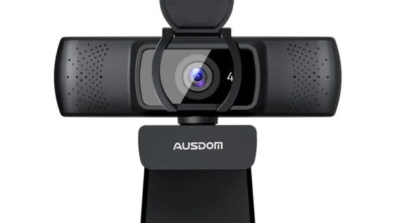 Ausdom 4K Webcam, Autofocus, Built-in Microphone, Frames 4K/30FPS, USB2.0 (add type-C rotary)- Black