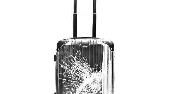 KarryOn, Clear-Cracked Transparent Polycarbonate Luggage – 20"