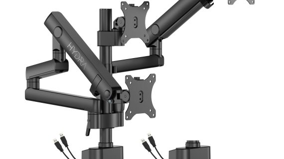 Sades Hydra SA MS03 Triple Monitor Mount Arm Max size 27inch 9KG Per ARM Black