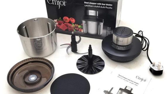 Emjoi Stainless Steel Double Blade Chopper with egg whisking, 400W, 2L