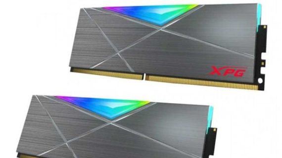 XPG SPECTRIX D50 16GB (2x8GB) DDR4 RGB Memory Module (RAM)-Light Gray-3600-16GB