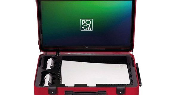 Indigaming POGA Lux Portable Gaming Monitor PlayStation PS5   Bright Red