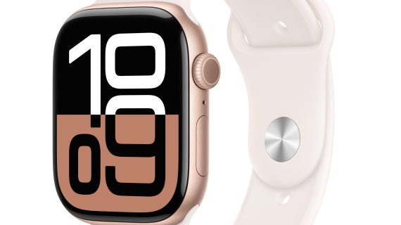 Apple Watch Series 10 GPS – 42 mm Rose Gold Aluminium Case with Light Blush Sport Band (S/M)