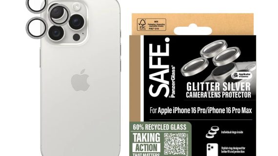PanzerGlass® SAFE95893, Camera Lens Protector Glitter Silver iPhone 16 Pro | 16 Pro Max