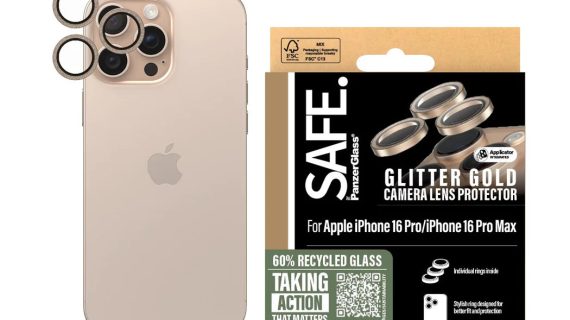 PanzerGlass® SAFE95895, Camera Lens Protector Glitter Gold iPhone 16 Pro | 16 Pro Max