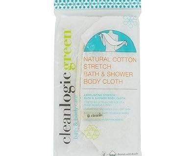 Clean Logic Natural Cotton Stretch Bath Shower Cloth - Assorted Color